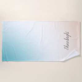 Toalla De Playa Ombre blanco Aqua Peach
