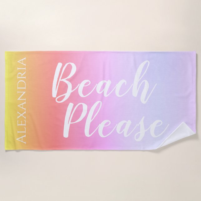 Toalla De Playa Ombre personalizado (Anverso)