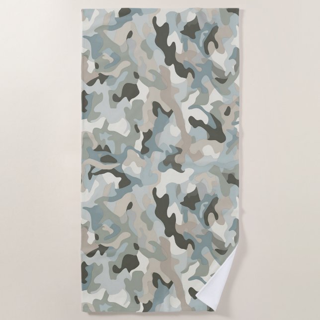 Toalla De Playa Onda Stealth Blue Camo (Anverso)