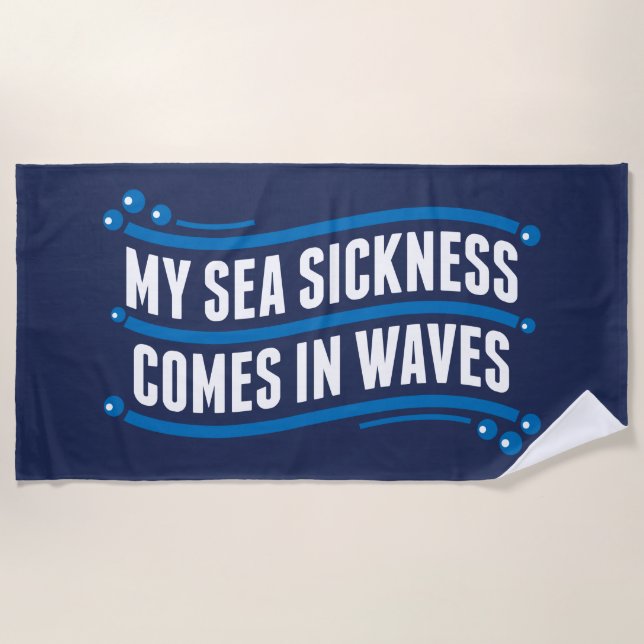 Toalla De Playa Ondas de espesor del mar (Anverso)