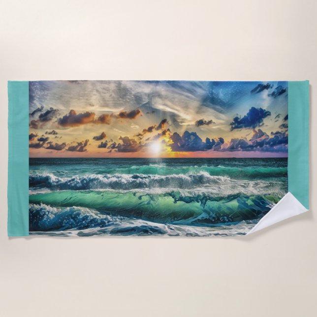 Toalla De Playa Ondas de sol (Anverso)