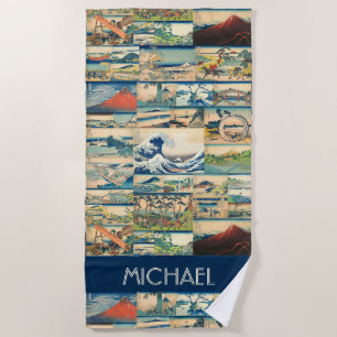 Toalla De Playa Opiniones personalizadas de Hokusai del monte Fuji
