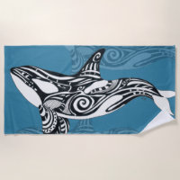 Orca Killer Whale Tlingit Indigo Blue ink