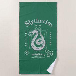 Toalla De Playa ORGULLO DE SLYTHERIN Ambición Astucia Cresta