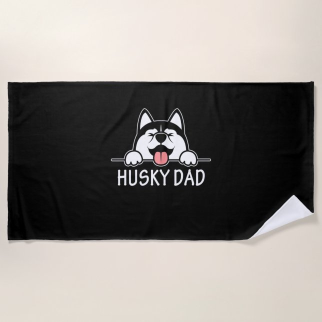 Toalla De Playa Orgullo Husky Dog (Anverso)