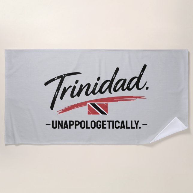 Toalla De Playa Orgullo sin disculpas Trinidad GREY (Anverso)
