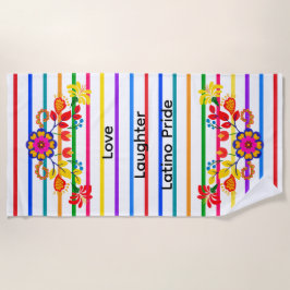 Toalla De Playa Orgulloso de ser una ducha de bebé latina | Floral