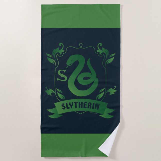 Toalla De Playa Ornate SLYTHERIN™ House Escudo (Anverso)