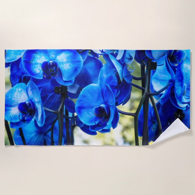 Toalla De Playa Orquídeas azules (Anverso)