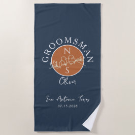 Toalla De Playa Padrinos de boda personalizados 
