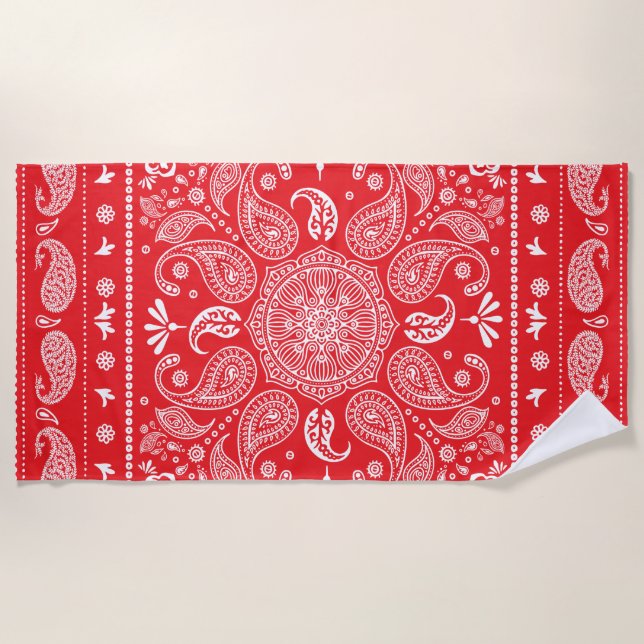 Toalla de playa Paisley Design-1 (Anverso)