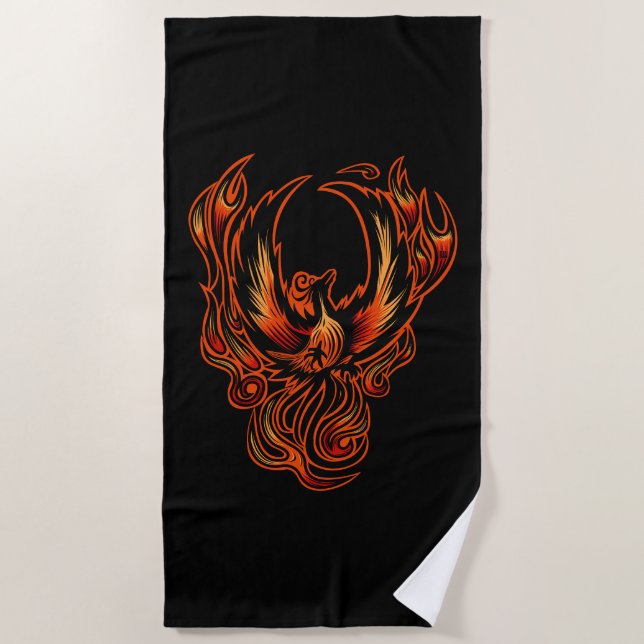 Toalla De Playa Pájaro De Fuego (Anverso)