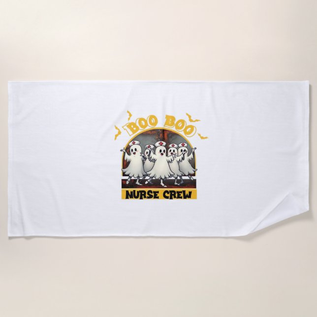 Toalla De Playa Palabras de la camiseta de la TRIPULACIÓN DE BOO B (Anverso)