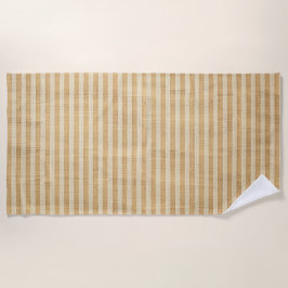 Toalla De Playa Pale Yellow Stripes Threaded Fabric Pattern
