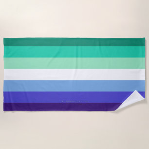 Toalla De Playa Paleta de la bandera de hombres gays trans-inclusi