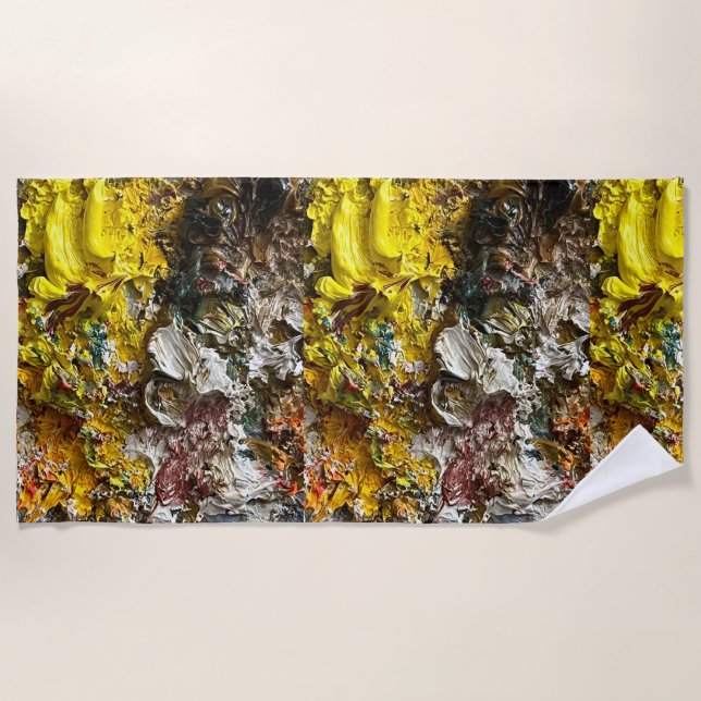 Toalla De Playa Paleta del artista #1 (Anverso)