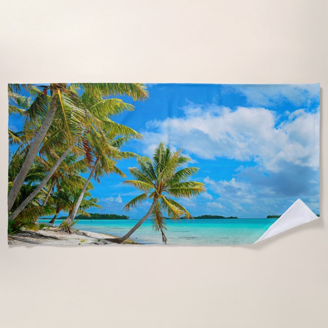 Toalla De Playa Palm Beach tropical en el Pacífico (Anverso)