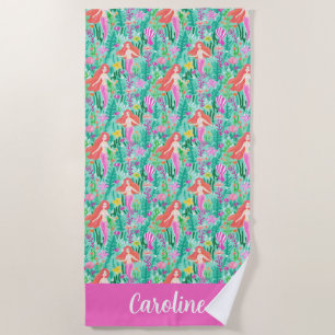 Toalla De Playa Palm Beach Tropical Island Mermaids
