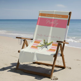 Toalla De Playa Palm Springs Before the Ring - Bachelorette Retro