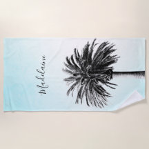 Palm Tree Black White Modern Blue Sky Personal
