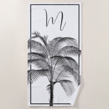 Palm Tree Moderno marco negro personal