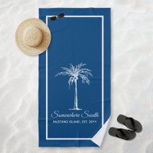 Palmera azul blanca elegante personalizada