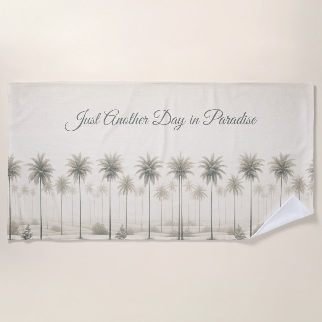 Toalla De Playa Palmeras de Miami (Anverso)