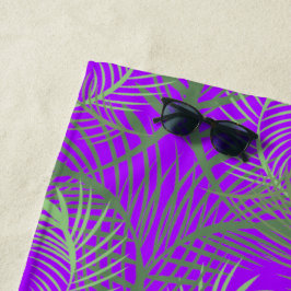 Toalla De Playa Palmeras Verano Tropical Neon Playa