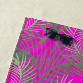 Toalla De Playa Palmeras Verano Tropical Neon Playa