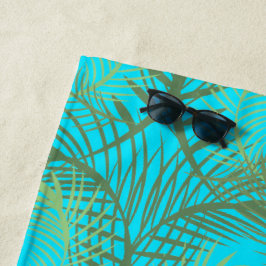 Toalla De Playa Palmeras Verano Tropical Neon Playa