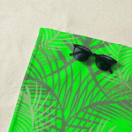 Toalla De Playa Palmeras Verano Tropical Neon Playa