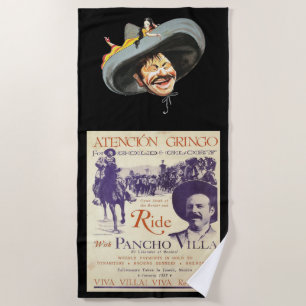 Toalla De Playa Pancho Villa 🔥 Héroe General Mexicano