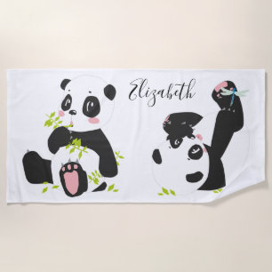 Toalla De Playa Panda Bears