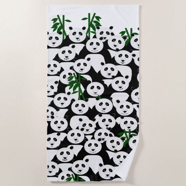 Toalla de playa Pandas (Anverso)