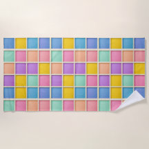 Panel de rejilla geométrica colorida