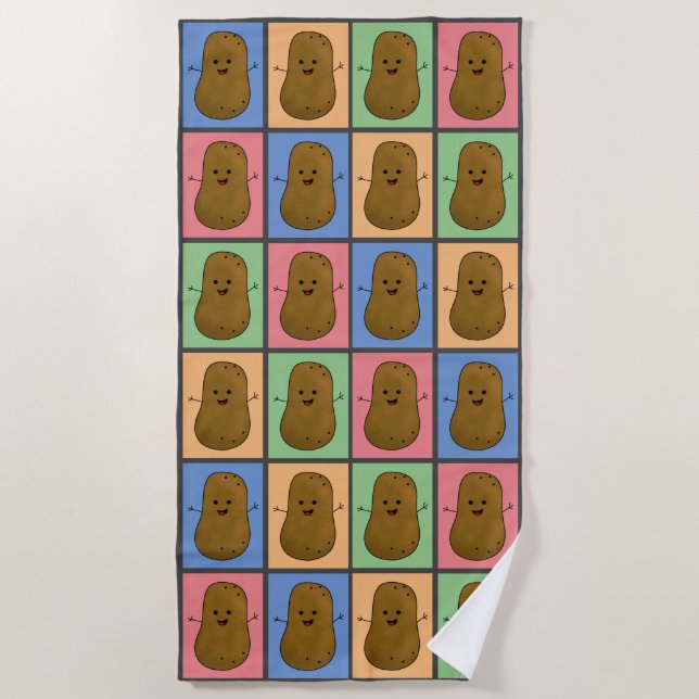 Toalla De Playa Papa estilo de arte pop (Anverso)