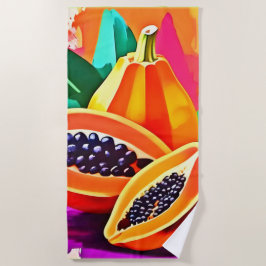 Toalla De Playa Papaya en rodajas