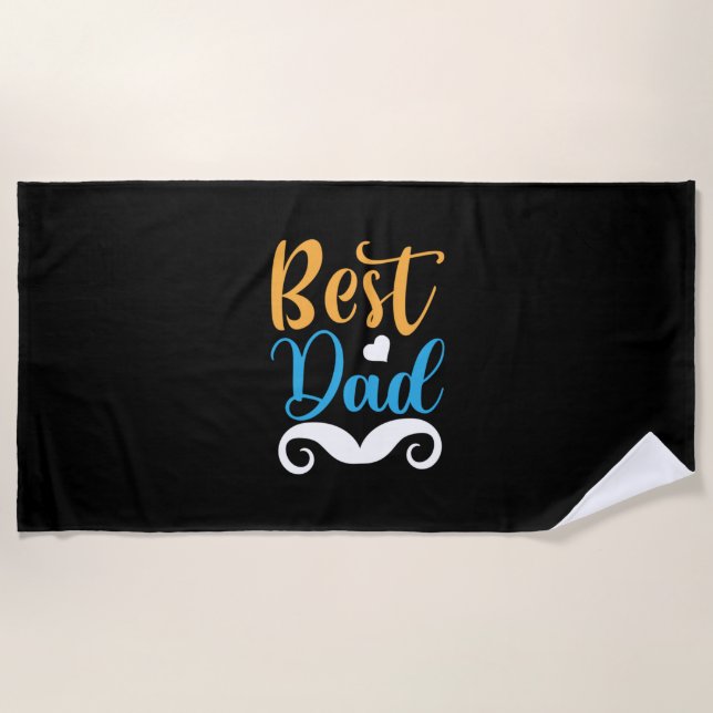 Toalla De Playa Papi Gift Best Dad (Anverso)