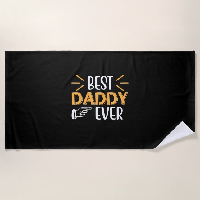 Toalla De Playa Papi Regalo mejor papi (Anverso)