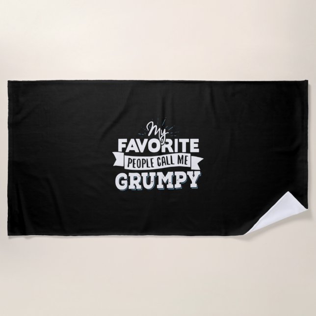 Toalla De Playa Papi Regalo Mi Gente Favorita Me Llama Grumpy (Anverso)