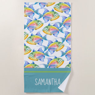 Toalla de Playa para Amantes de Peces Tropicales C