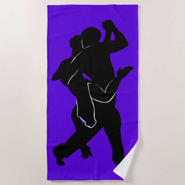 Toalla de playa para bailarines de tango para pare (Anverso)