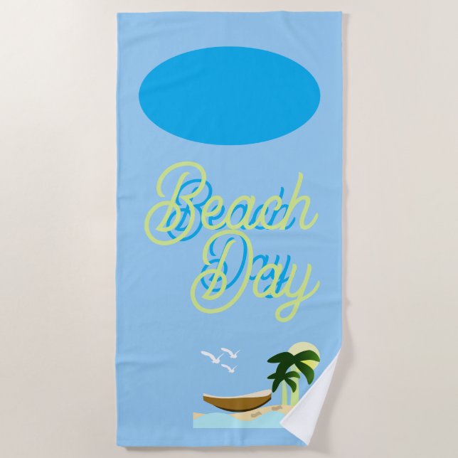 Toalla de playa para día de playa (Anverso)