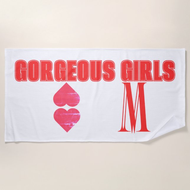 Toalla de playa para mujeres de MM (Anverso)