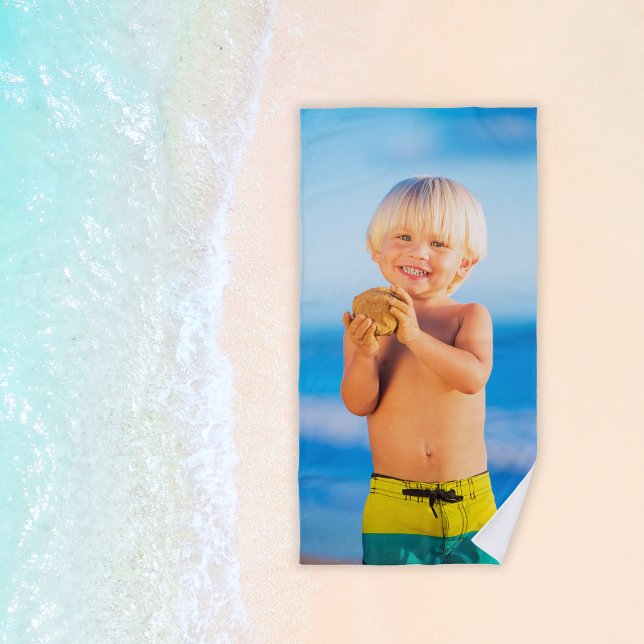 Toalla de playa para niños con foto personalizada (Kids Beach Towel With Custom Photo
)