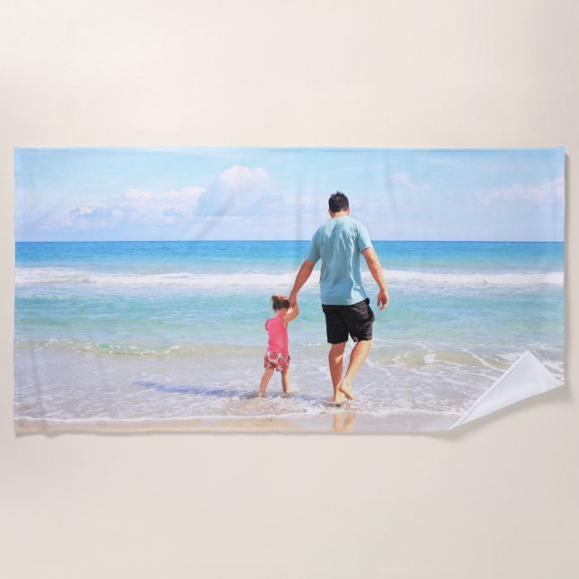 Toalla de playa para subir tu foto (Anverso)