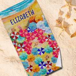 Toalla De Playa Paraguas en la arena