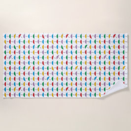 Toalla De Playa Paraguas en lluvia