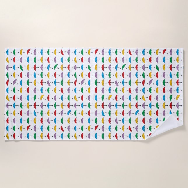 Toalla De Playa Paraguas en lluvia (Anverso)