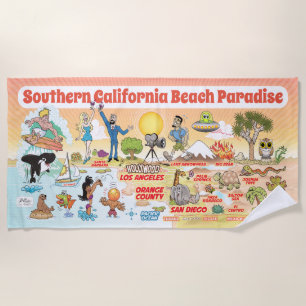 Toalla De Playa Paraíso costero del sur de California